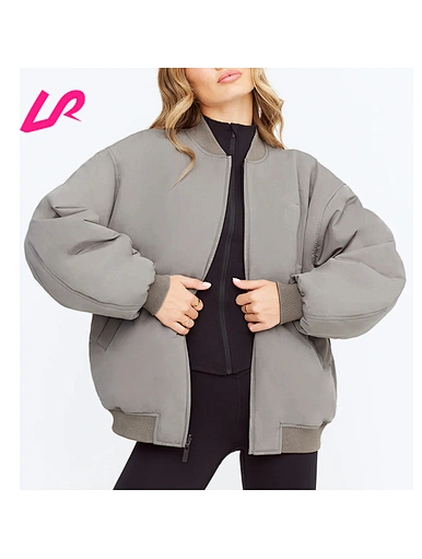 Our oversized bomber jacket women's is both stylish and functional, perfect for workouts or casual wear. Shop now for high-quality activewear.